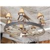 Image 6 : 48" Wagon Wheel Chandelier