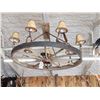Image 7 : 48" Wagon Wheel Chandelier