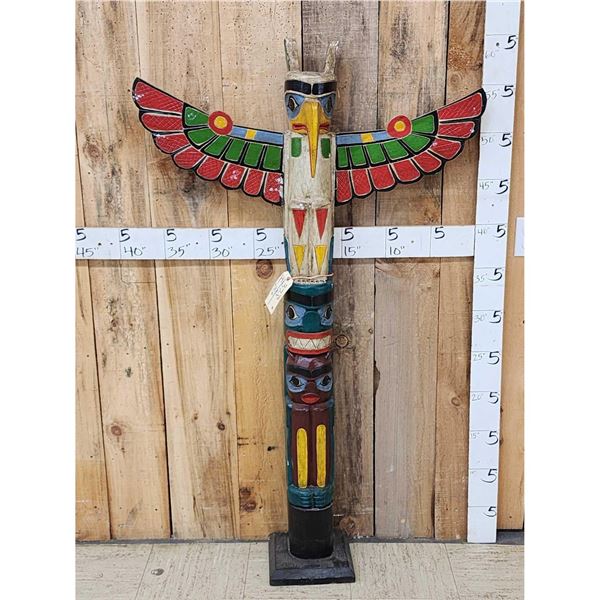Hand Carved Wooden Totem Pole