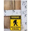Image 1 : Cast Iron Bigfoot Sign