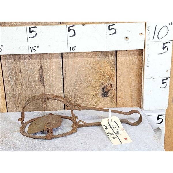 European Hand Forged Antique Fox Trap
