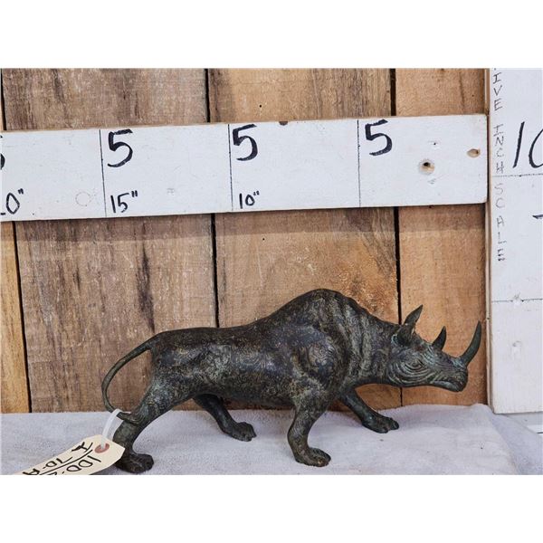 Metal Rhinoceros Sculpture