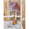 Image 1 : Vintage Eagle Carved In Antler End Table Lamp
