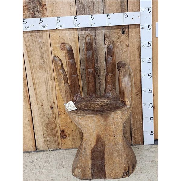 Hand Carved Wooden "Hand " Chair