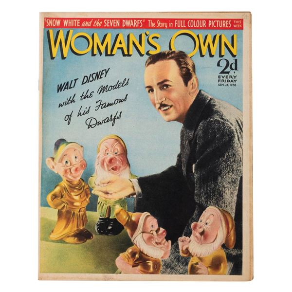 A 1938 Woman's Own Magazine with a Walt & Snow White Cover Story.