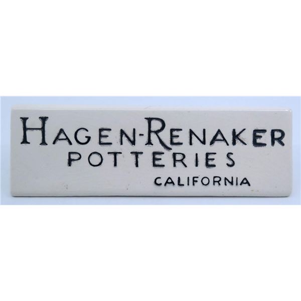 A Hagen-Renaker Potteries Dealer Ceramic Sign.