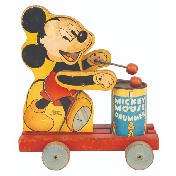 A Mickey Mouse Drummer Toy by Fisher-Price.