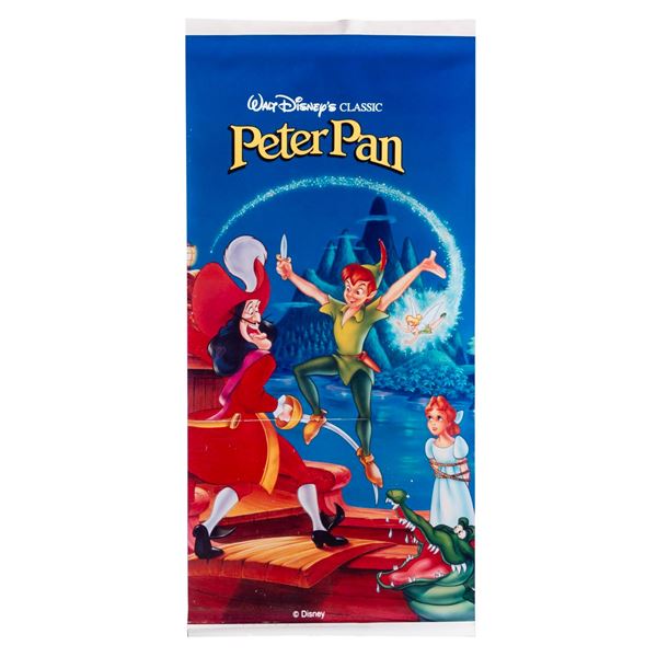 A Rare Giant "Peter Pan" First Home Video Banner.