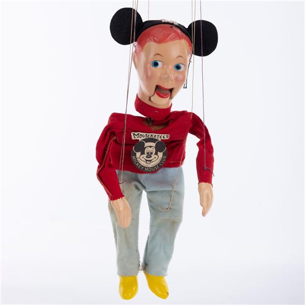 A 1950s Peter Puppet Mickey Mouse Club Boy Marionette.