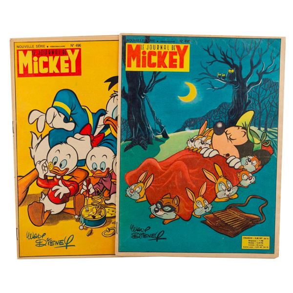 A Pair of Le Journal De Mickey Magazines.