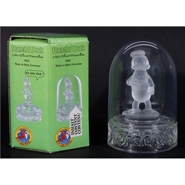 A Donald Duck Crystal Figurine.