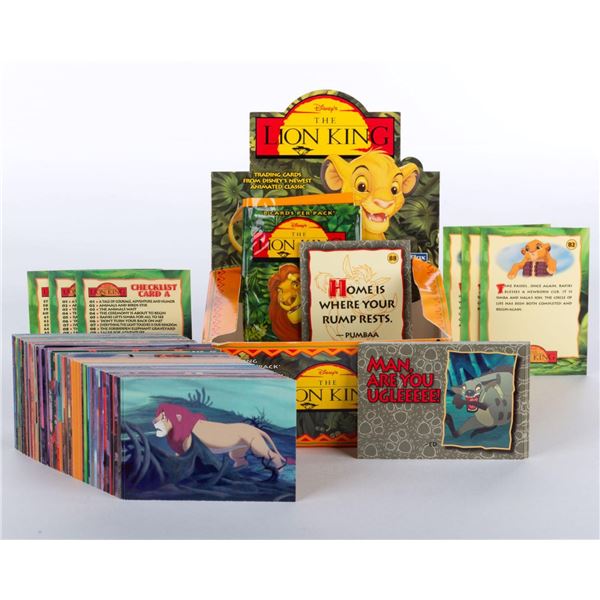 A Collection of "Lion King" Skybox Trading Cards.
