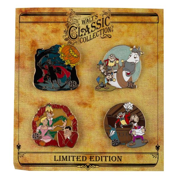 An Ichabod and Mr. Toad Limited Edition Pin Set.