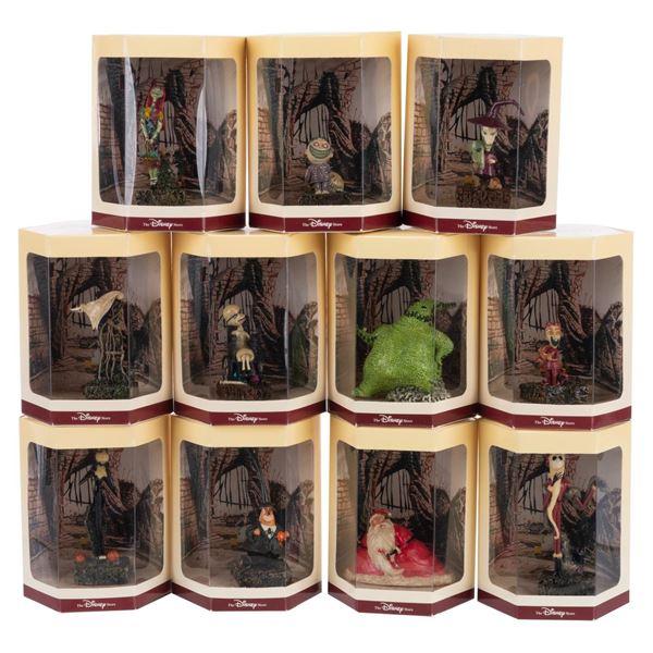 A Collection of "The Nightmare Before Christmas" Tiny Kingdom Figurines.