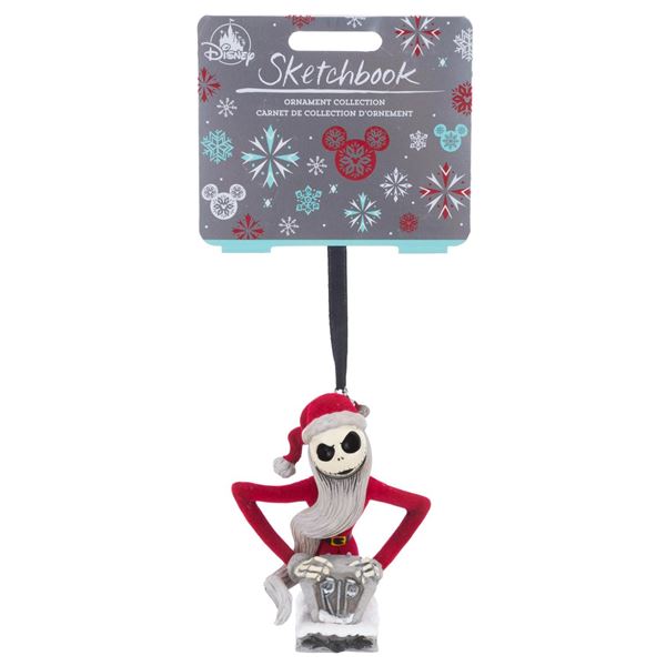 A Santa Jack Skellington Sketchbook Christmas Ornament.