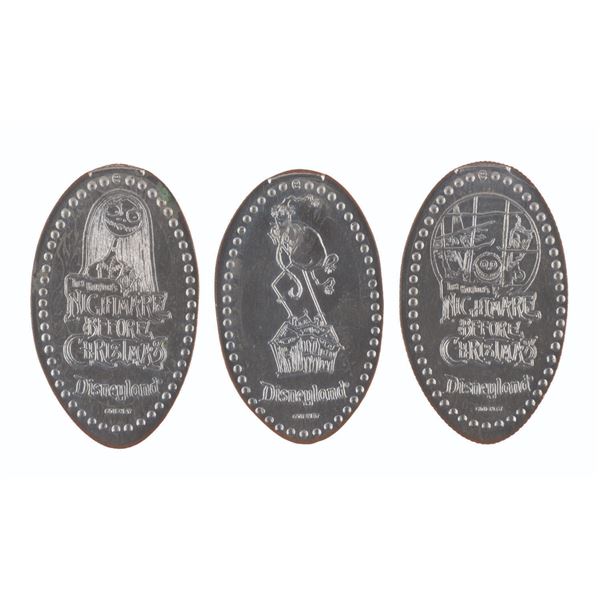 Three "Nightmare Before Christmas" Disneyland Pressed Coins.