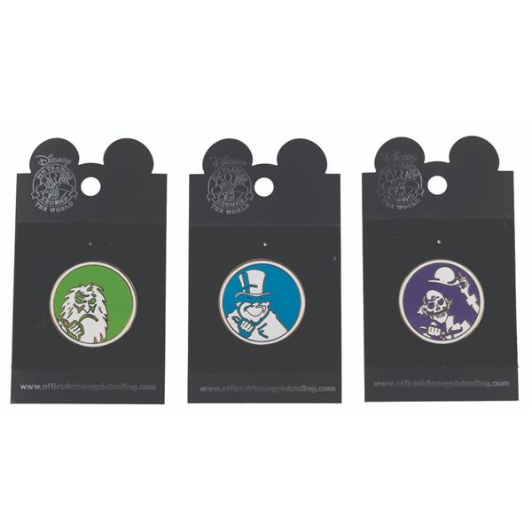A Set of Haunted Mansion Hitchhiking Ghosts Pins.