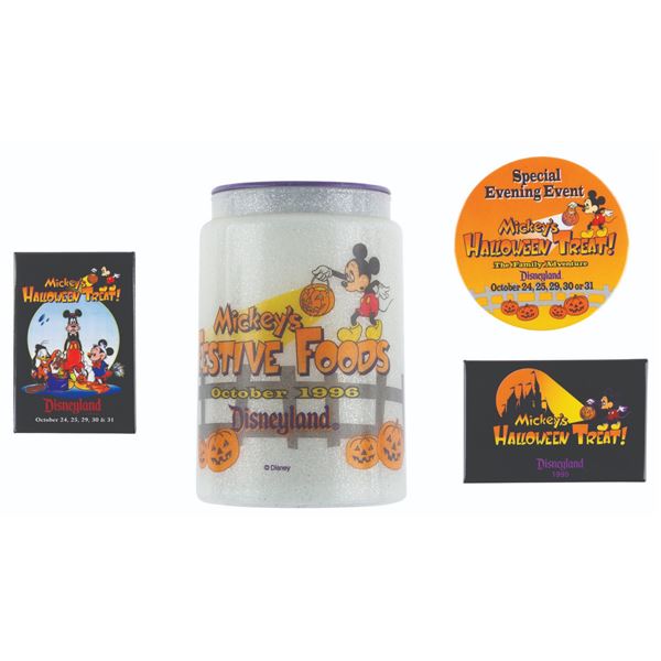 A Collection of Mickey's Halloween Treat Souvenirs.