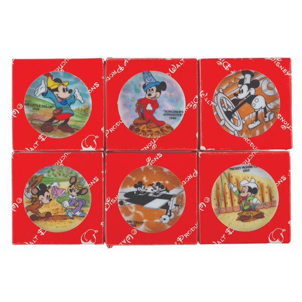 A Collection of Mickey 50th Mini Plates.
