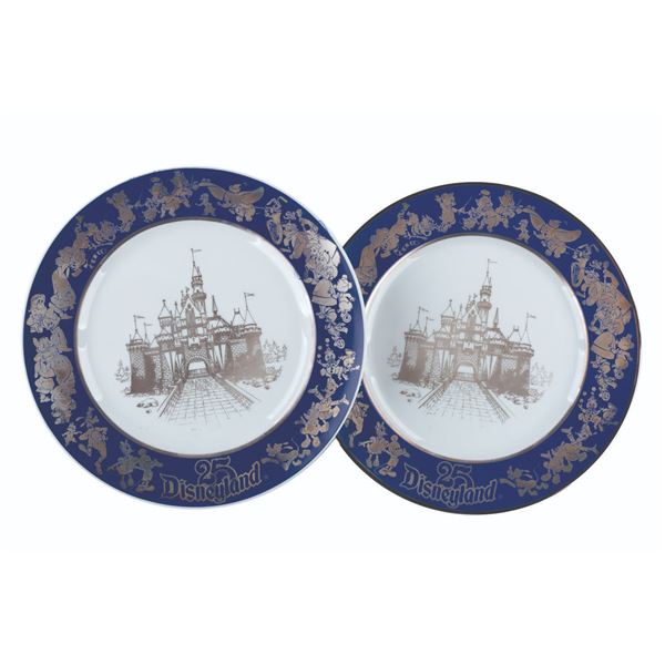 A Pair of Disneyland 25th Anniversary Plates.