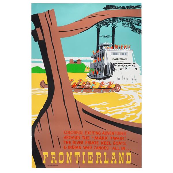A Mark Twain & Frontierland Attraction Poster.