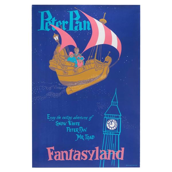 A Peter Pan's Flight Attraction Poster.