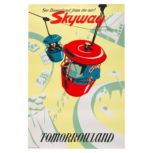 A Tomorrowland Skyway Attraction Poster.