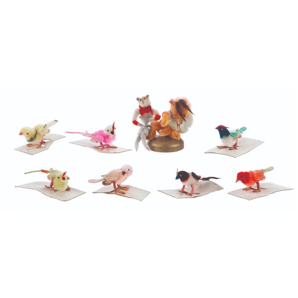 A Collection of Pipecleaner Birds and Animals.