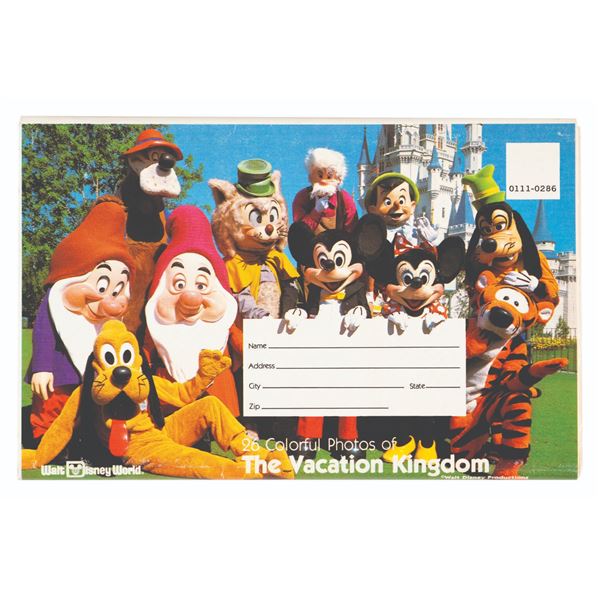 A Walt Disney World Accordion Postcard Mailer.