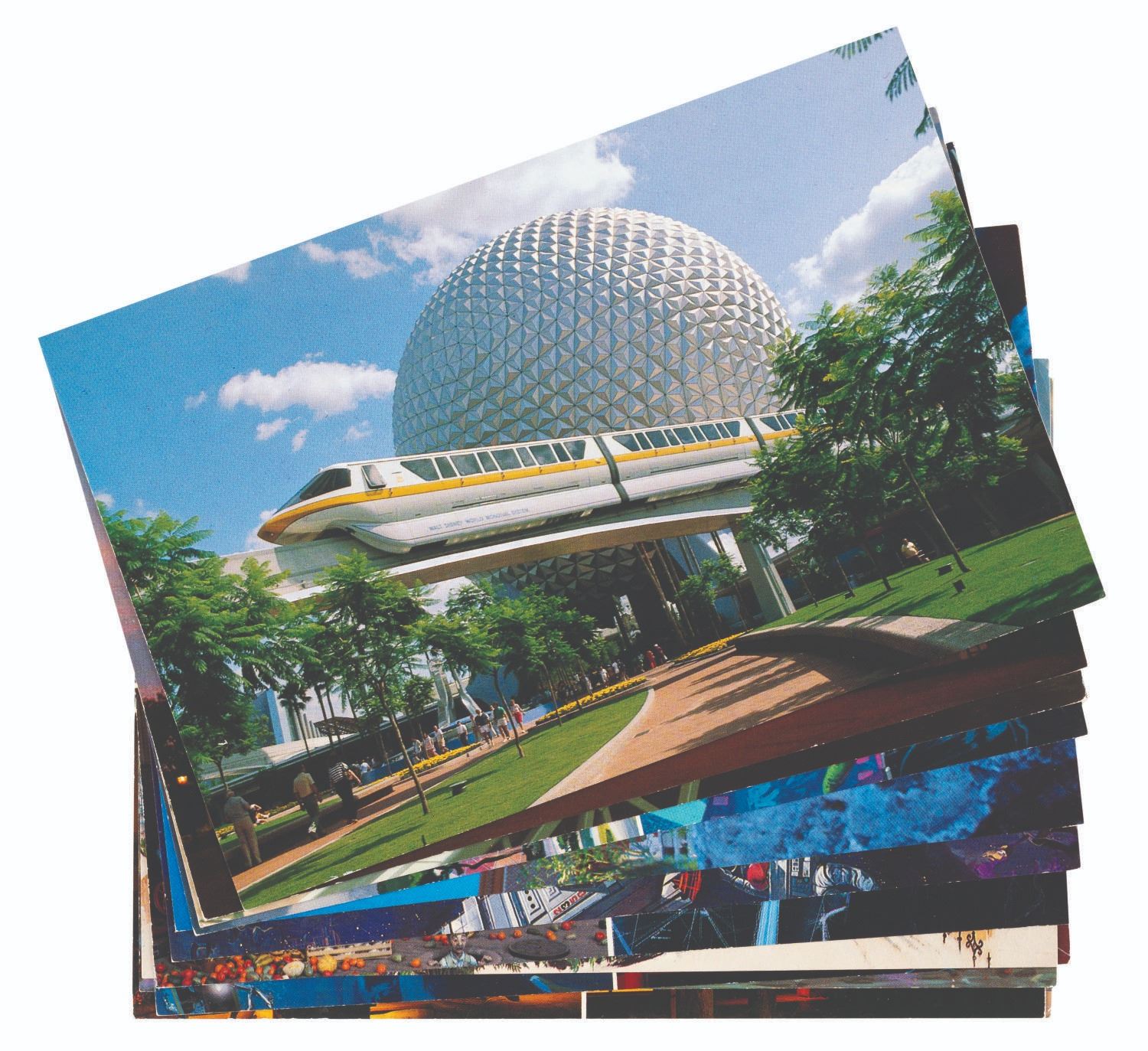 A Collection of EPCOT Center Postcards.
