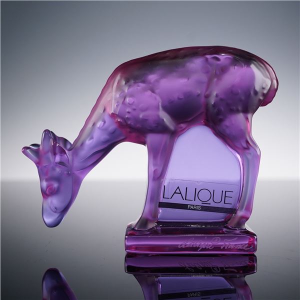 Lalique Crystal Figurine, Purple Deer