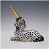 Image 1 : Herend Porcelain Black Fishnet Unicorn Figurine