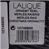 Image 6 : Lalique Crystal Clear Merles Et Raisins Christmas Tree Ornament, Sealed Box