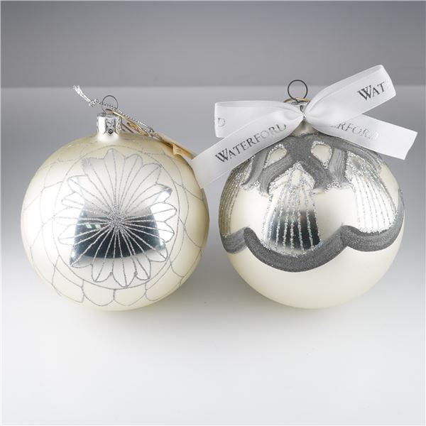 2pc Waterford Holiday Heirloom Christmas Tree Ornaments