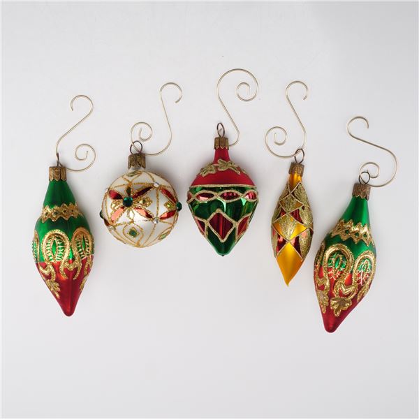 5pc Waterford Holiday Heirloom Christmas Ornaments Sensations & Icicle