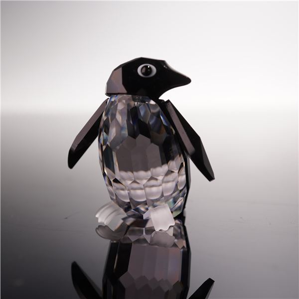 Swarovski Silver Crystal Figurine, Sir Penguin