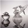 Image 1 : 2pc Swarovski Crystal Figurines, Hummingbird & Large Sparrow