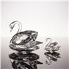 Image 2 : 2pc Swarovski Silver Crystal Figurines, Swans