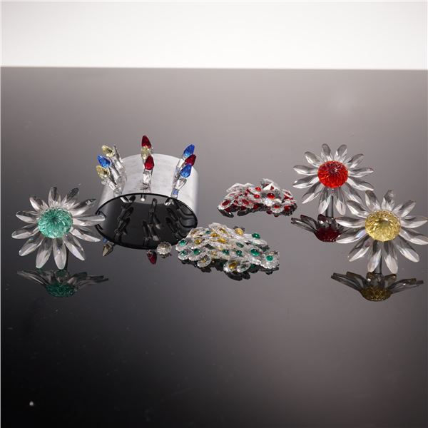 6pc Swarovski Crystal Renewal Gifts- Marguerite Flowers, Stones & Tulips