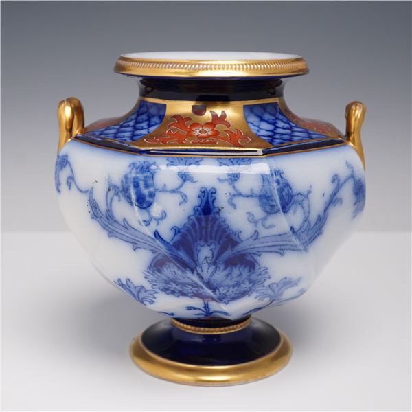 Moorcroft Macintyre Aurelian Vase, Blue and Gilt Imari Design