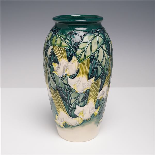 Moorcroft Pottery Vase by Angie Davenport, Angel's Trumpet