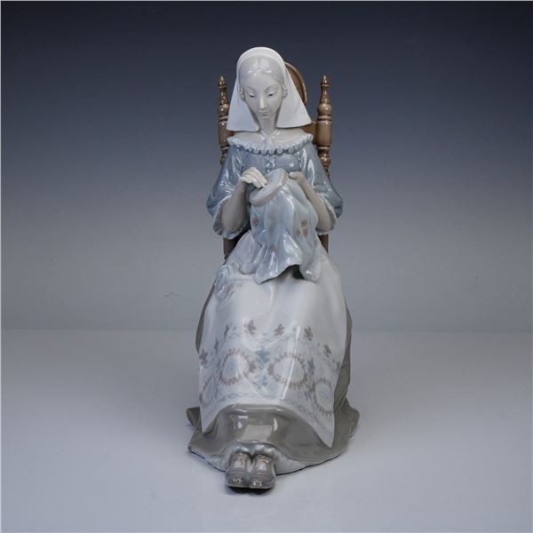 Lladro Porcelain Figurine, Embroiderer 1004865