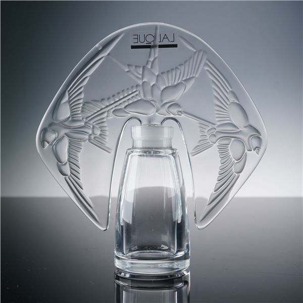 Lalique Crystal Flacon Hirondelles Perfume Bottle with Box