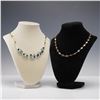 Image 1 : 2pc Necklace Set, Swarovski with Swan Logo & Unmarked Crystal Bead Necklace