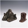 Image 2 : 4pc Egyptian Revival and Classical Cast Metal Figural Bookends