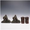 Image 3 : 4pc Egyptian Revival and Classical Cast Metal Figural Bookends