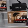 Image 3 : 12pc JVC & Maxell Compact VHS Camcorder with Video Cassettes and More