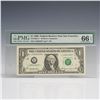 Image 1 : 1999 $1 San Francisco Federal Reserve Banknote PMG Graded Gem Unc 66 EPQ