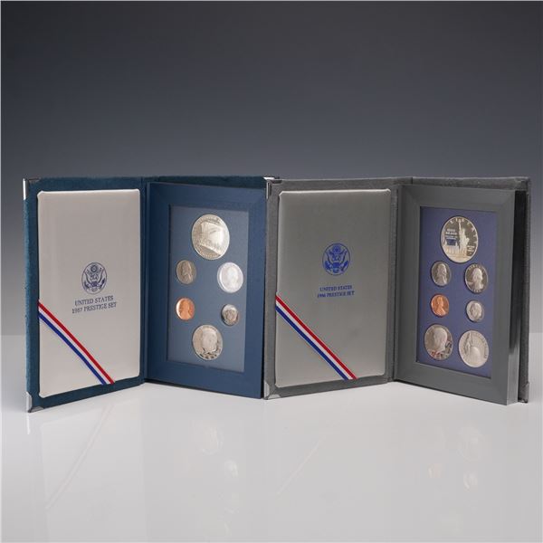 1986 & 1987 United States Prestige Proof Coin Commemorative Sets