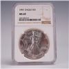 Image 1 : 1991 American Silver Eagle First Release Dollar Coin NGC Graded MS 69